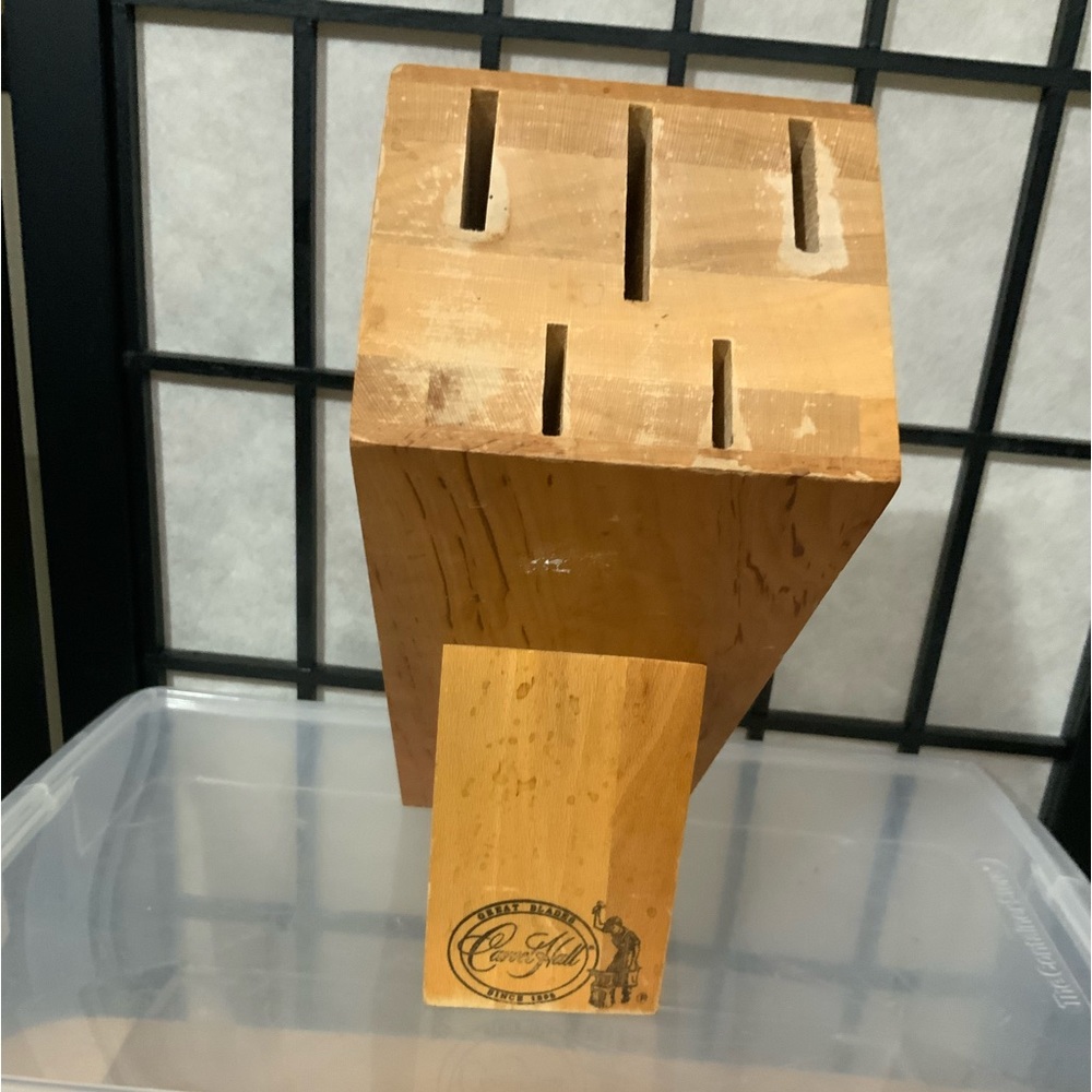 Carvel Hall Wood Knife Block 5 Slots “great Blades”